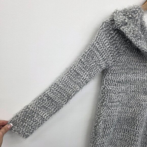 NEW Lauren Conrad Gray Eyelash Cowl Neck Sweater Womens Size S Soft Cozy Fuzzy - Picture 7 of 15
